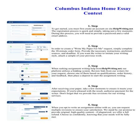 Columbus Indiana Home Essay Contest