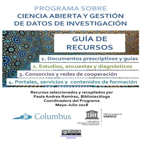 Ciencia Abierta y Gestión de Datos de Investigación (RDM)