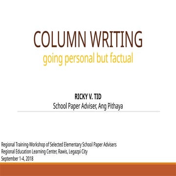 How to write a column opinion article effectively