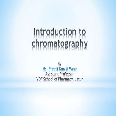 Column chromatography as per PCI syllabus