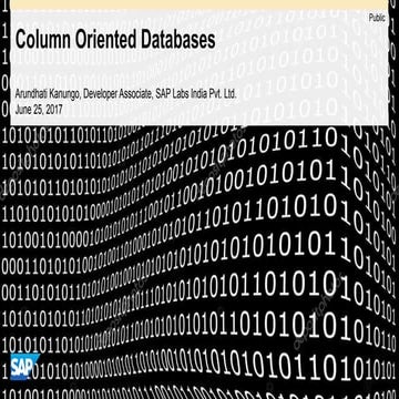 Column Oriented Databases