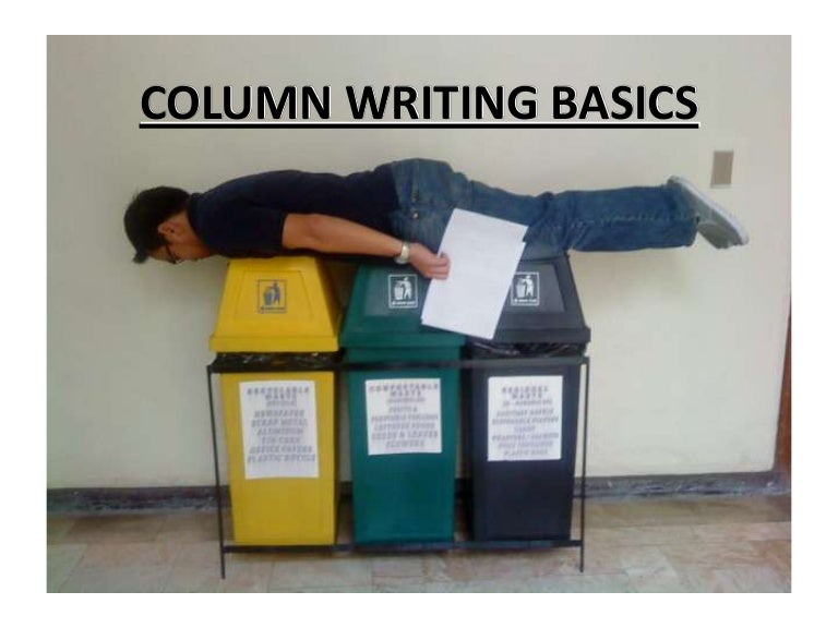 Column writing for publications