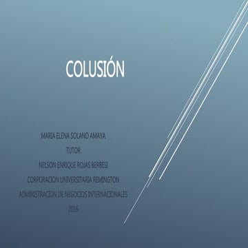 Que es colusion | PPTX