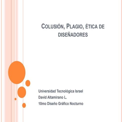 Colusion,plagio,etica diseñador