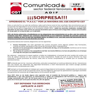 Com 127-150713-adif cgt no avala el...