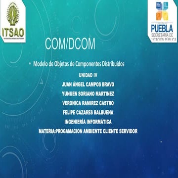 Component Object Model (COM, DCOM, COM+) | PDF