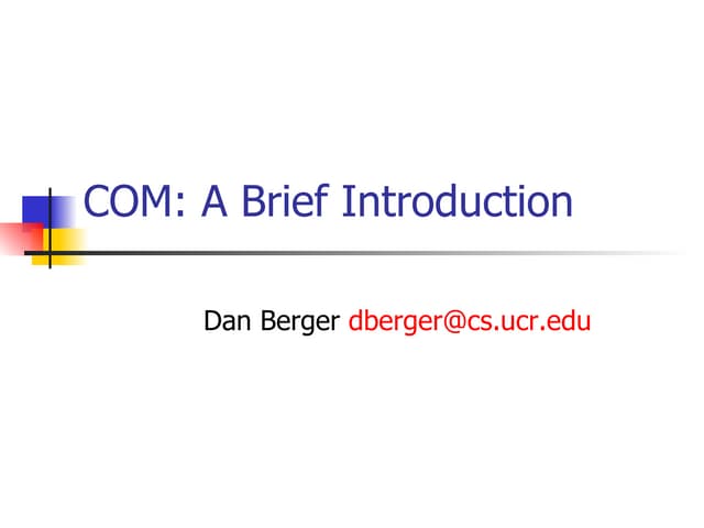 COM Introduction