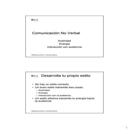 IESE Enfocado - Non Verbal