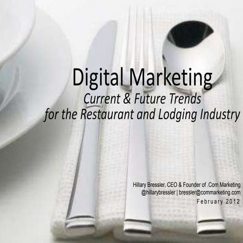 Digital Marketing for Restaurant and Hospitality Industry
