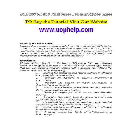 HSCO 508Interpersonal Communication Project InstructionsThe pu.docx