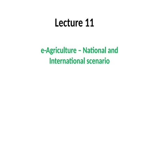 COM 311 - E-Agriculture - PPT 1 - Agri Junction.pptx