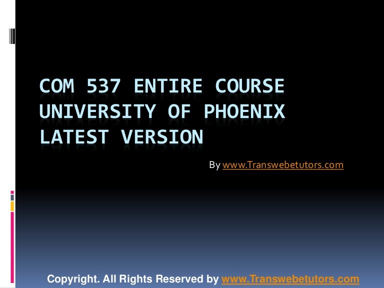 Available Online Course Schedule - University of Phoenix