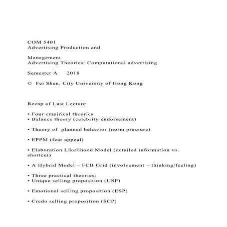 COM 5401Advertising Production and ManagementAdvertisi.docx