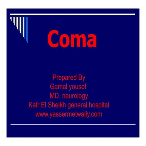 Lecture section...Management of coma | PPT