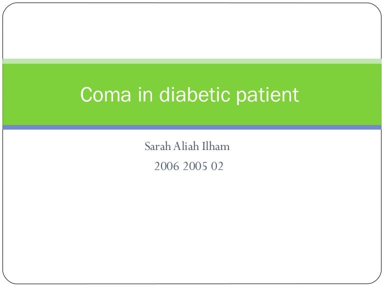 Coma In Diabetic Patient