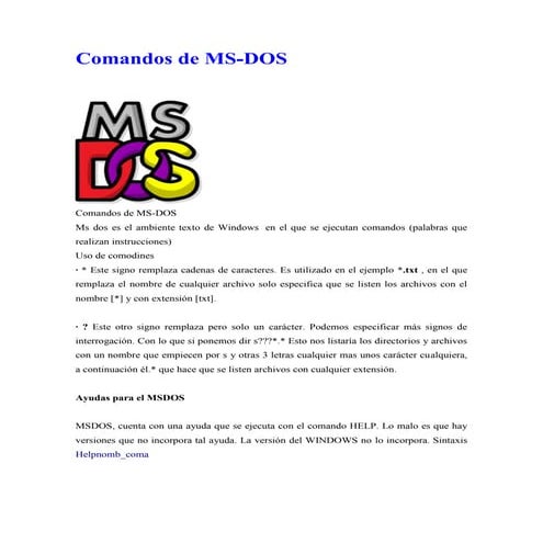 Comandos de MS-DOS