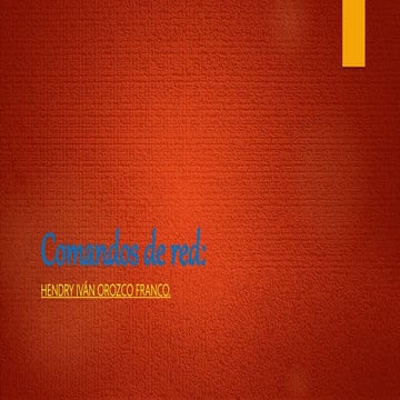 Comandos de red presentacion