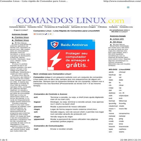 Comandos do linux