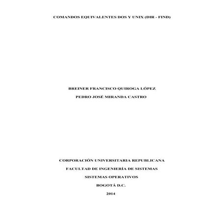Comandos equivalentes dos y unix