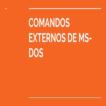 COMANDOS EXTERNOS