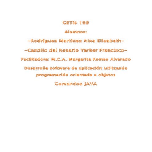 TABLA DE COMANDO /SENTENCIAS/PAQUETES