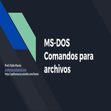 Comandos para archivos msdos