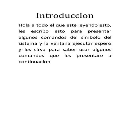 Comandos para la ventana ejecutar