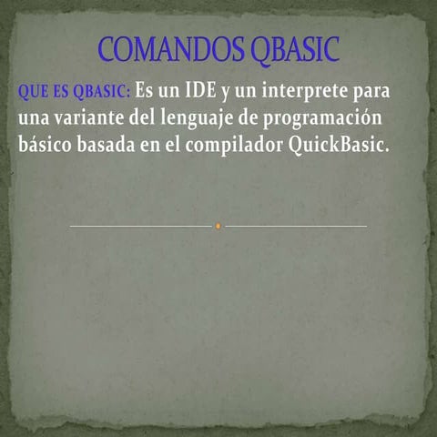 Comandos qbasic