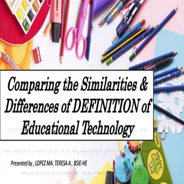 Comaparing-the-similarities-&-definition-of-educational-technology