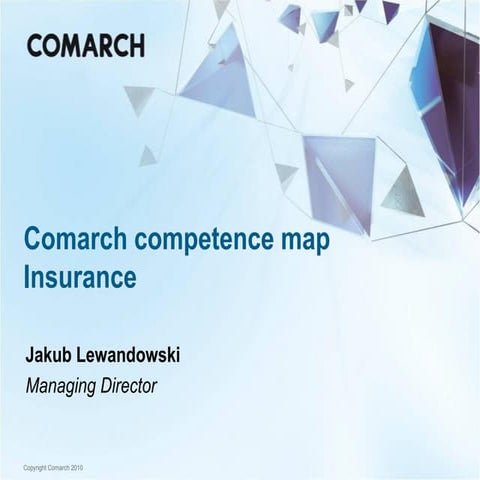 Comarch Competence Map For Insurance