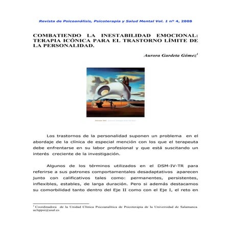Combatiendo la inestabilidad emocional. terapia iconica para el trastorno lim...