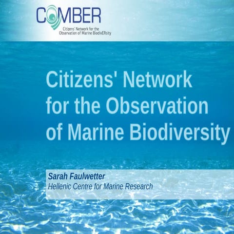 Citizen Science Workshop: Comber (Sarah Faulwetter)