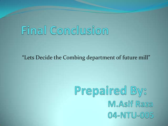 Comber planing mills