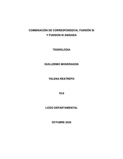 COMBINACIÓN DE CORRESPONDECIA... YELENA RESTREPO 10-6