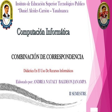 COMBINACION DE CORRESPONDENCIA EN WORD 2013