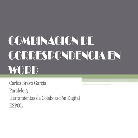 Combinación de correspondencia en Word