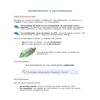 Combinaciones y permutaciones
