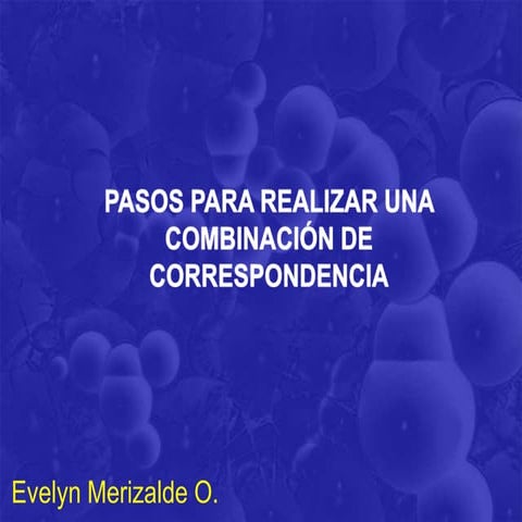 Combinar correspondencia