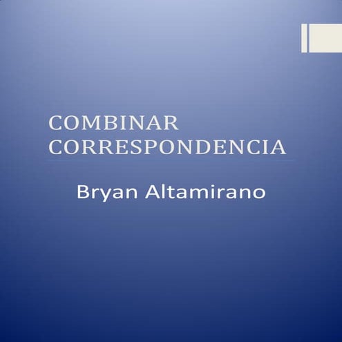 Combinar correspondencia