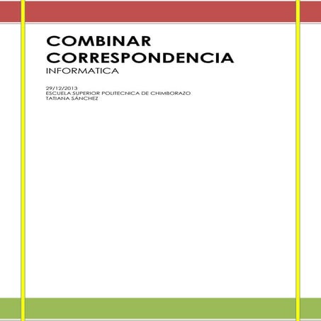 Combinar correspondencia