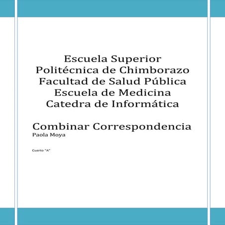 Combinar correspondencia