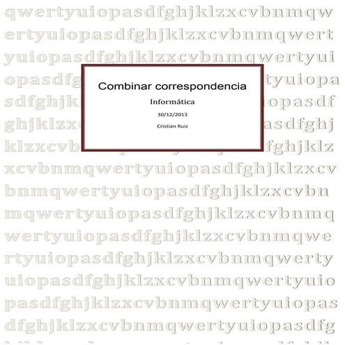 Combinar correspondencia