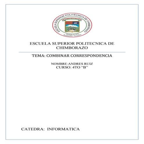 Combinar correspondencia