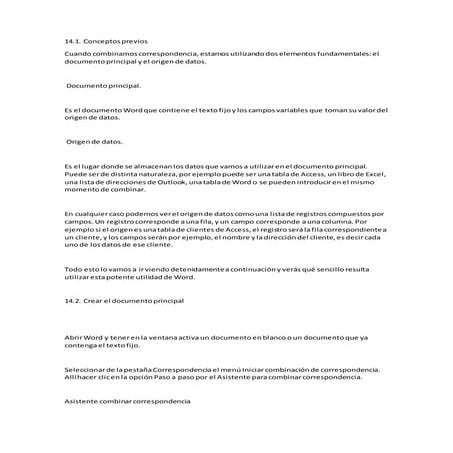 Combinar correspondencia