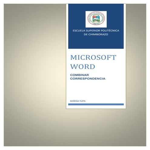 Combinar correspondencia en ms word