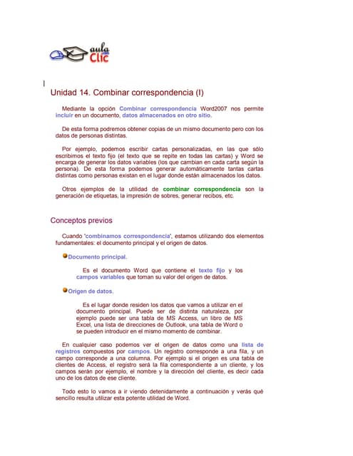 Combinar Correspondenica Conchita