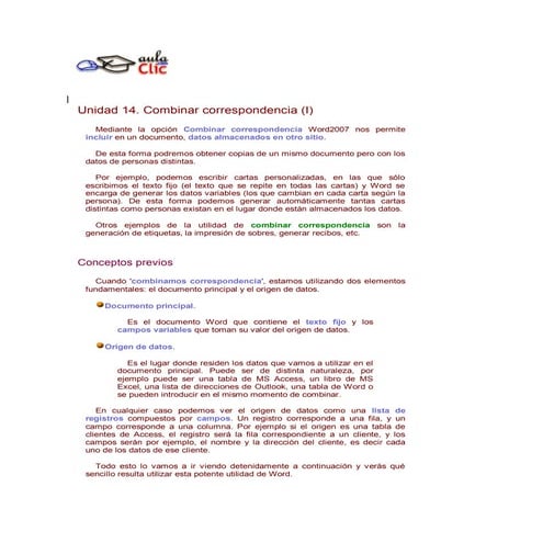 Combinar Correspondenica Conchita