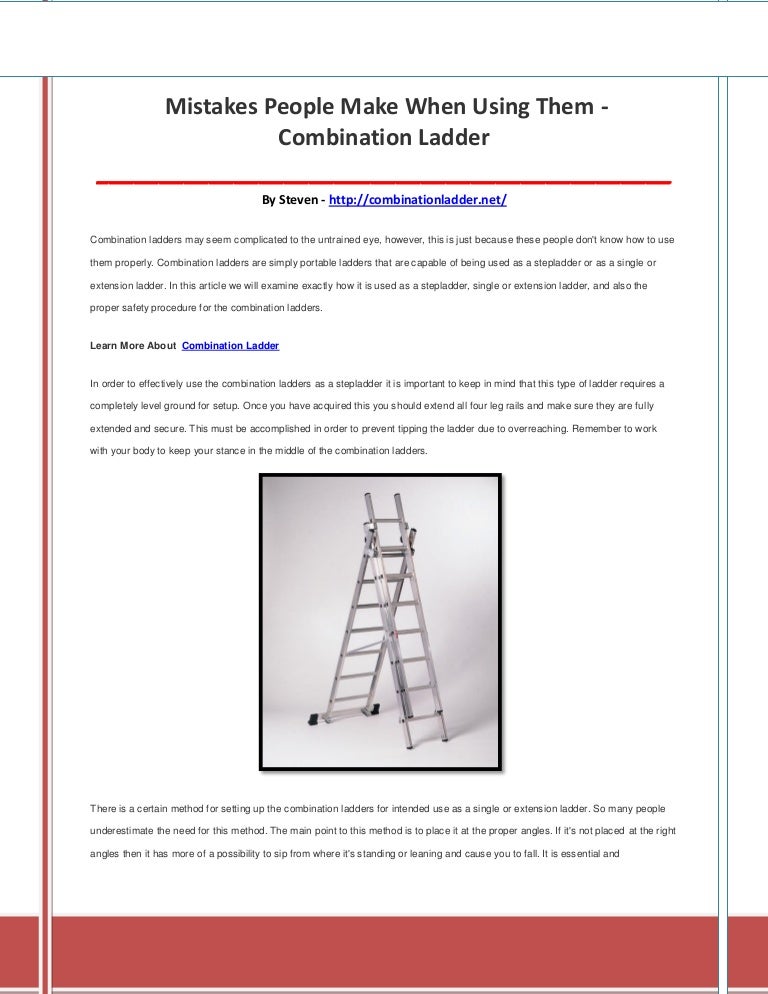 Combination ladders