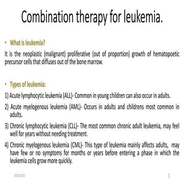 Combination therapy for leukemia | PPTX