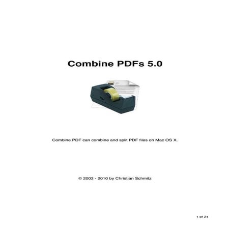 Combine PDFs Manual
